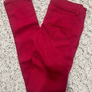 SO Women's Bold Red Skinny Jeans